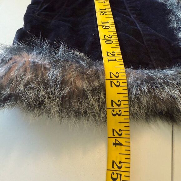 Vintage BB Dakota Black Cotton Velour Faux Fur Penny Lane Jacket Sz M/L Y2K - Picture 9 of 12